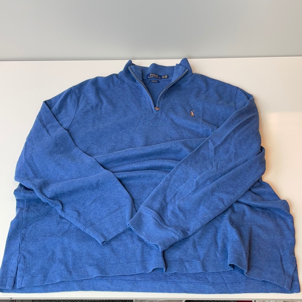 Polo Ralph Lauren Blue Zip Neck Sweater